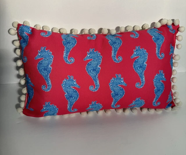Lilly pulitzer seahorse sales pillow