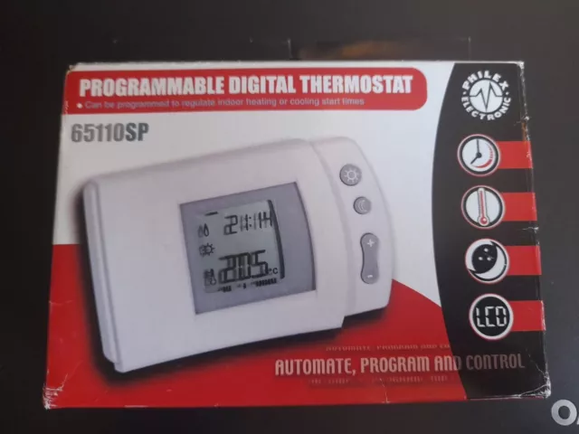 Philex Wired Programmable Digital Thermostat 65110SP - Brand New - Boxed