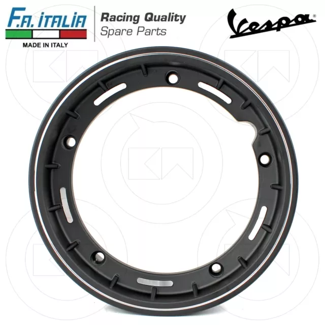 Cerchio In Lega Tubeless Nero 3.00.10 Per Vespa 50 Pk Xl Rush (V5X4T) 2