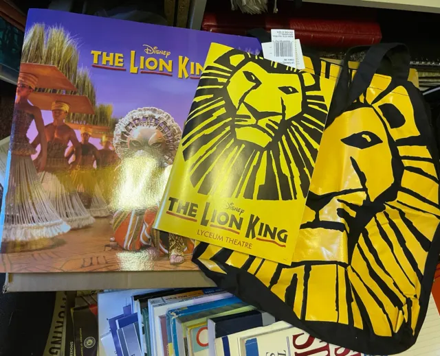 THE LION KING MUSICAL Lyceum Theatre Programme + Tote Bag London Disney  2018