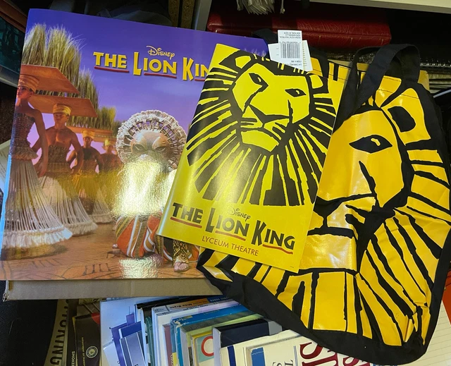 THE LION KING MUSICAL Lyceum Theatre Programme + Tote Bag London Disney