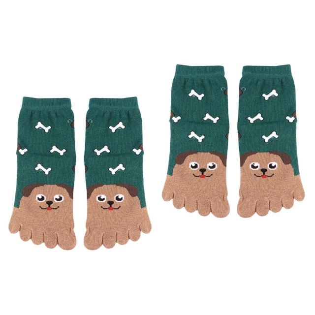 2 Pairs Children Five-toe Socks Animal Men Women Children Cotton Five-toe Socks