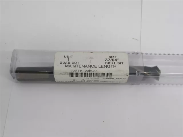 20952-1 , 37/64" HSS Maintenance Length Drill Bit