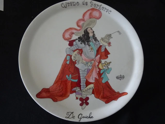 2 Assiettes Dubout - Thème Pétanque & Chats - Limoges - Céramique - Neuf