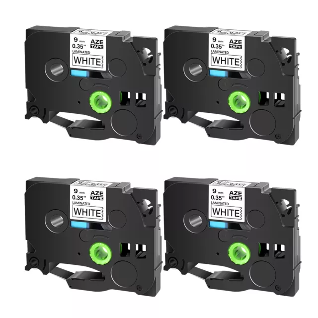 4PK Compatible TZ-221 TZe-221 Black on White Label Tape for Brother PT-2710 9MM