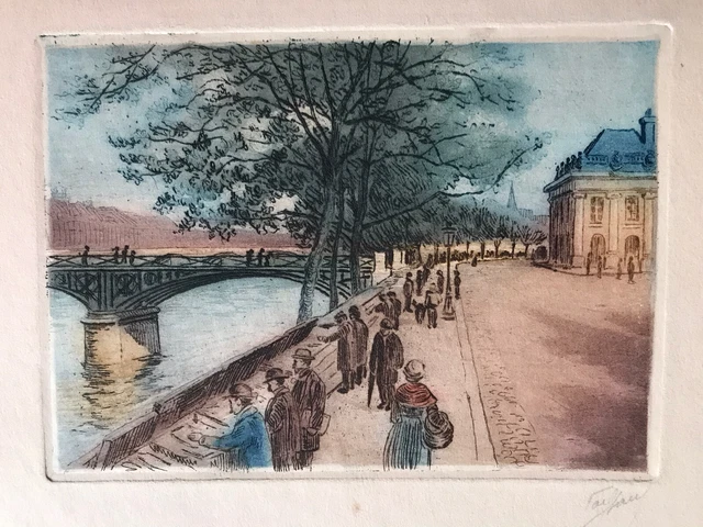 Gravure Couleur Originale Automne Ensoleillé - Hans Kaesler (XX) - Signée 60/150