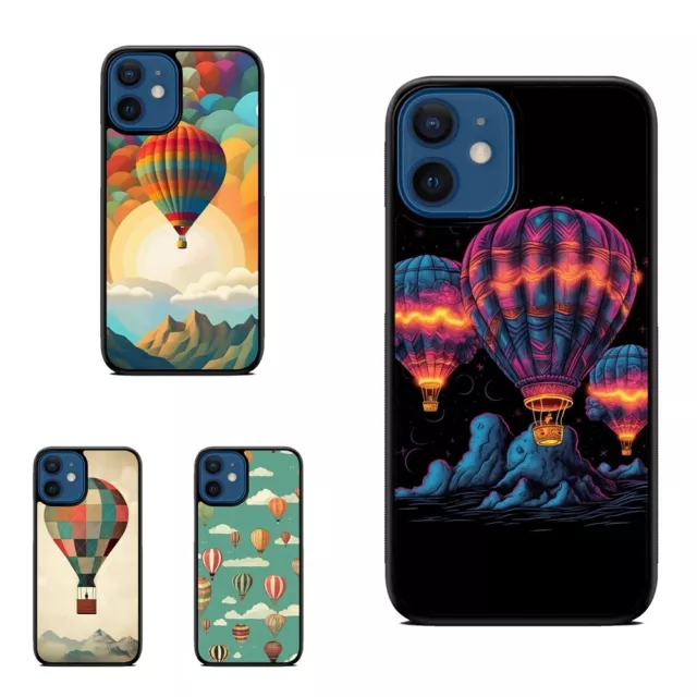 pattern hot air balloon Rubber Case For Apple iPhone 11 12 13 Pro Max Mini