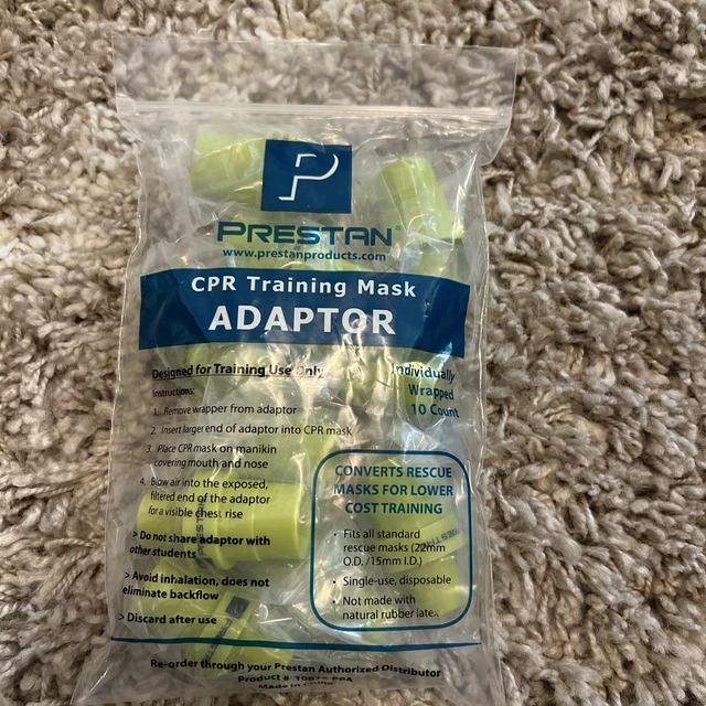 Pack of 50 CPR Pocket Rescue Mask Training Adapter Valves, Prestan 10076-PPA-50