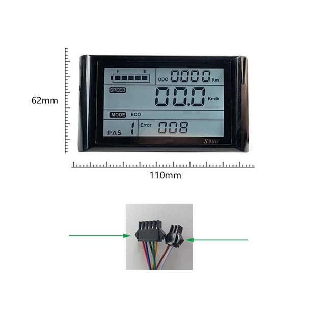 PANNELLO DI CONTROLLO misuratore display bici elettrica per ebike SM