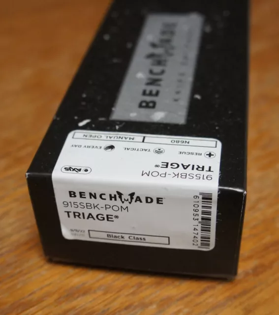 Benchmade 915SBK-POM Triage  Serrated Black Blade - Rescue Knife