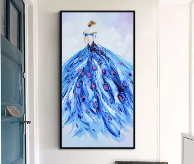 Handpainted abstract oil painting on canvas Home Wall Decor "Beautiful girl"