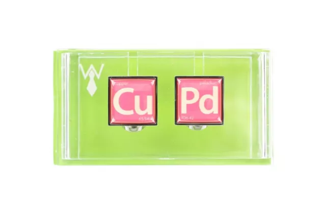 WURKING STIFFS Mens 'CuPd' Pink Square Cufflinks 133779