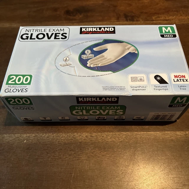 Guantes de examen de nitrilo mediano Kirkland Signature (200/caja)