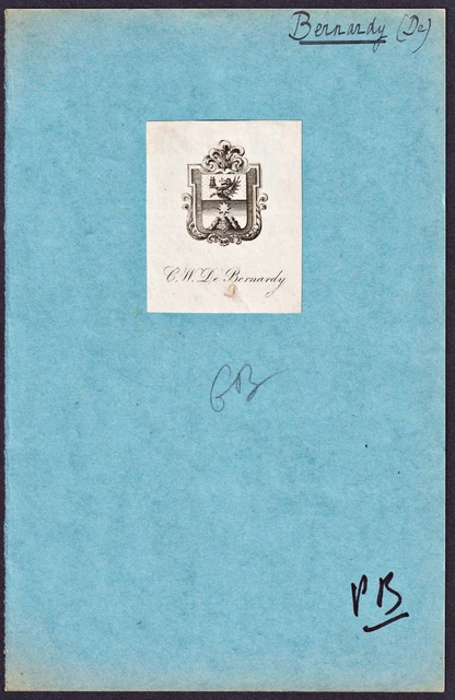 Ex-Libris Gourio De Lannoster Bretagne - Blason Armorial, Imprimé Ancien