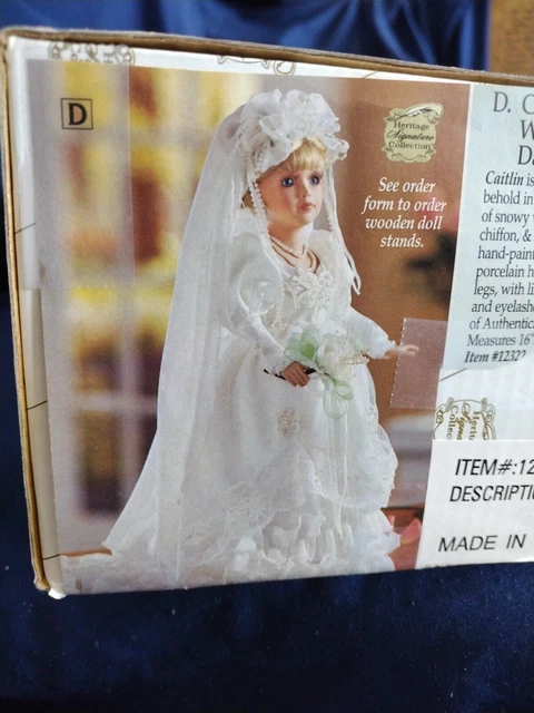 THE HERITAGE SIGNATURE COLLECTION Porcelain Doll Caitlan's Wedding Day 12322 2