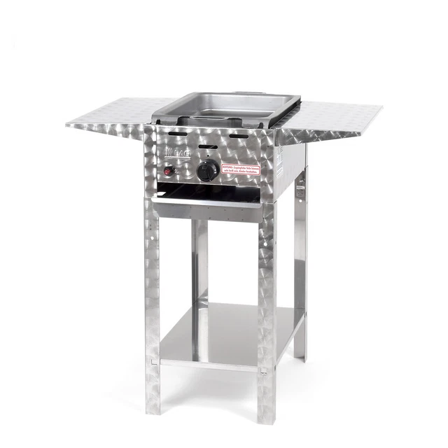 Edelstahl 1-flammig (3,65kW) stationär Gasgrill Gasbräter Grill BBQ P1STAP