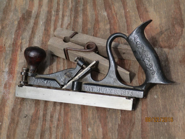 Antique Stanley #49 Tongue & Groove Wood Plane  Pat July 6 1875