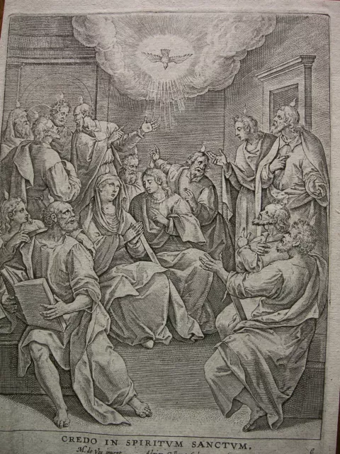 `Pfingsten, Hl. Geist; Pentecost´ A. Collaert/ M. De Vos, H. 866, ~1600