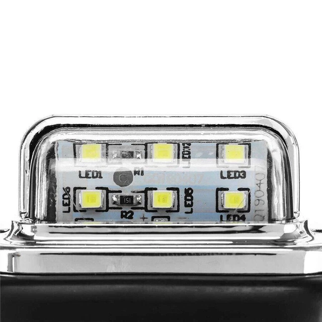 White LED 2Psc License Plate Light Bulbs Car Truck Exterior Signal Lamps 12V 24V