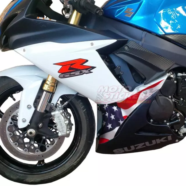 Suzki gsx 750 R - kit adesivi con bandiera USA  per fiancate - USA Flag