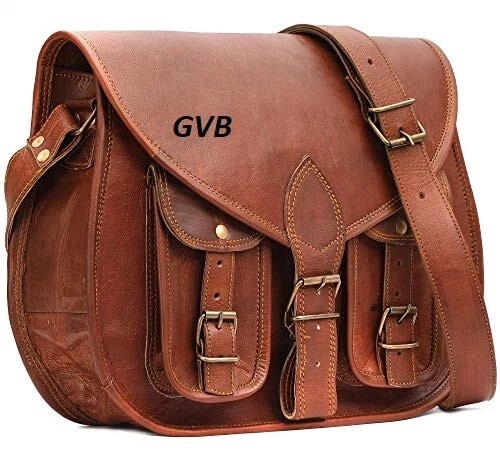 Vera Pelle Rustico Sella Regalo per Ragazze Donne Borsa a Tracolla Borsetta