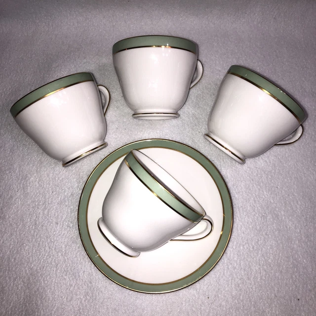 4 Spode Bone China England Madison Cups and 1 Saucer 5 piece Set
