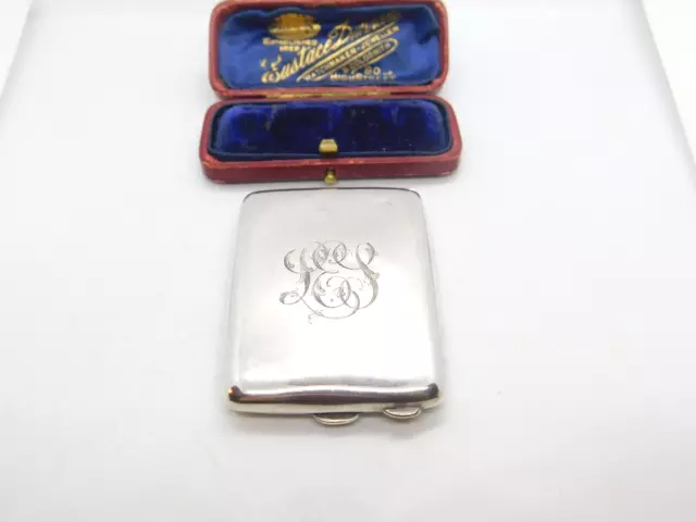 Sterling Silver Monogram Initial Vesta Case Antique 1925 Birmingham