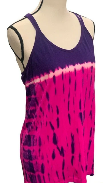 Spalding Womens Tye Die Racerback Tank Top Size XL Pink Purple Spalding Womens Tye Die Racerback Tank Top Size XL Pink Purple