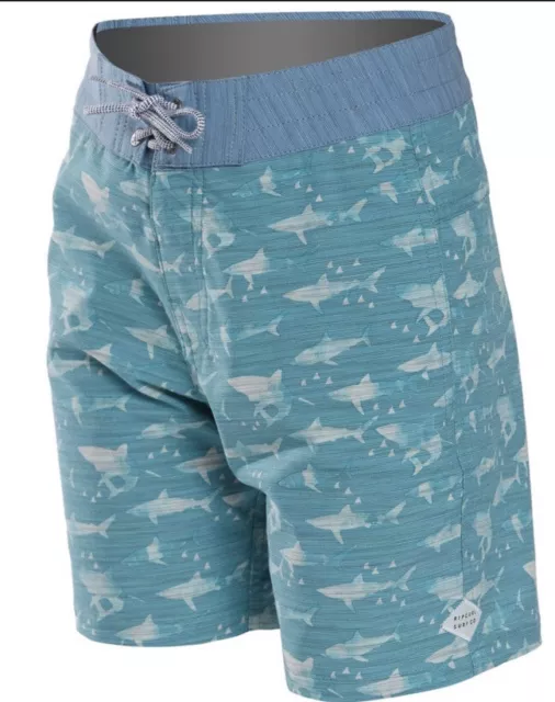 NWT Rip Curl Boys' Single Fin Layday Boardshort Tea Size 30