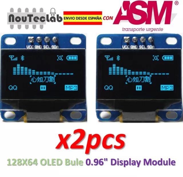 2pcs OLED 128X64 Display OLED LCD LED Display Module I2C IIC SPI Serial