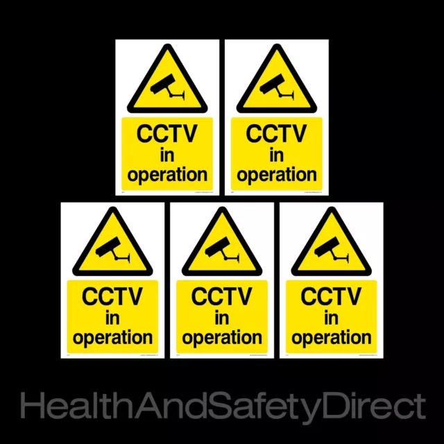 Cctv In Operation *Pack Of 5* Security Window Stickers Free P+P (Misc11R)