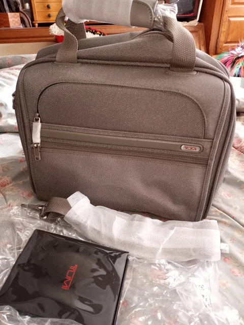Tumi Ballistic Nylon Accessory Satchel 12" x 15" x 8.5” Grey carry on luggage