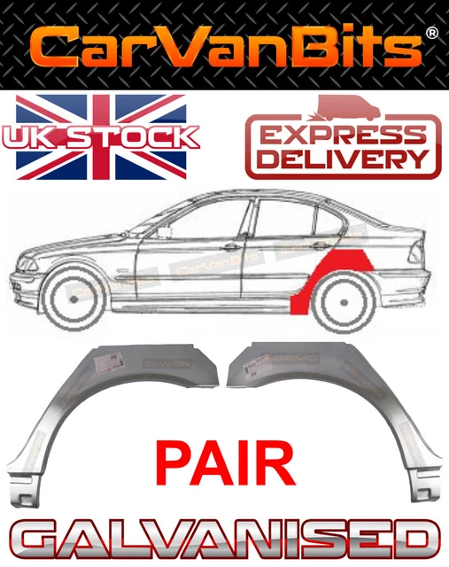 Rear Wheel Arch Repair Panel Pair For 1995-2001 Honda CR-V – Unfinished Metal (Pair)
