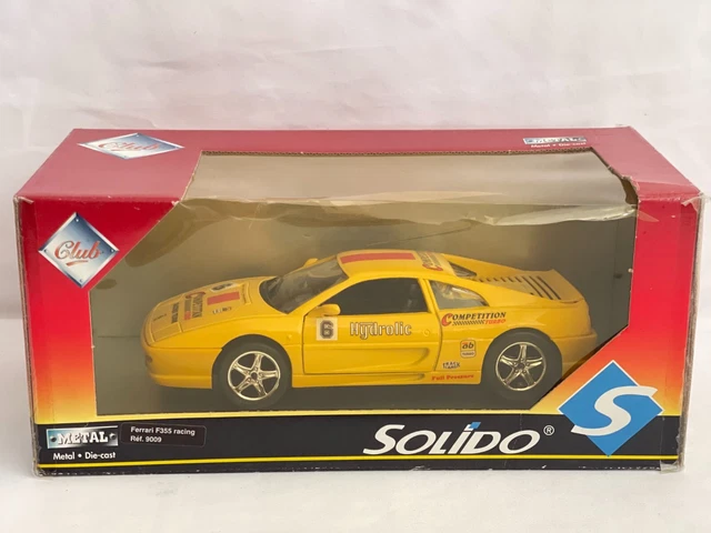 HOT WHEELS 1:18 Ferrari F355 GTS jouet voiture jaune cabriolet Sean