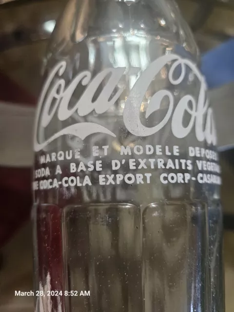 Coka COLA 1972  13 " TALL CLEAR . I Don't Know What Language Is On The...