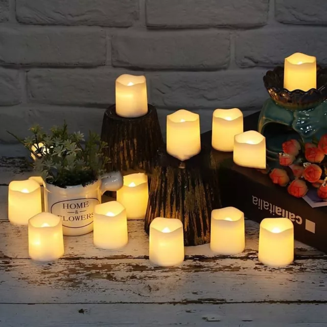 Thé Lumières Bougies LED sans flamme Fausse lampe bougie Cadeaux de Noël