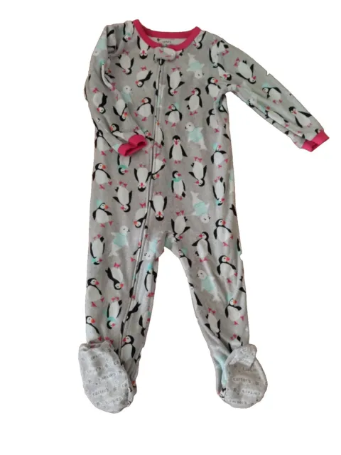 New Carter's Sheep Fleece pajama PJs Girl 1pc Sleeper Footed Footie Toddler