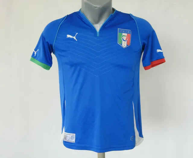 Maglietta Italia 2013 Casa Maglia Blu Puma Taglia Ragazzi XL Kit Maglia Calcio