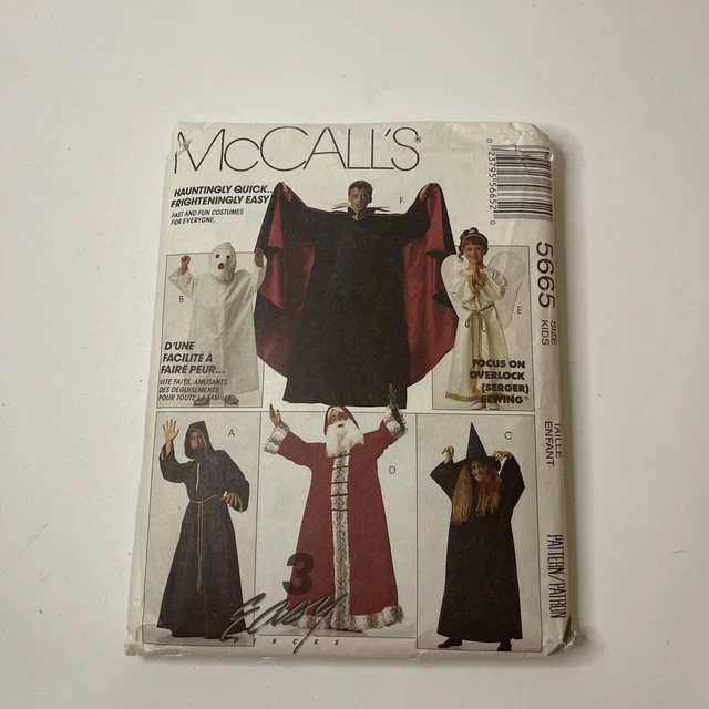 Uncut Pattern NEW Halloween Costumes by Simplicity Dracula Angel Witch Ghost