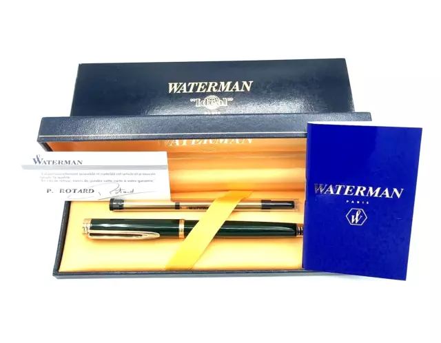 Waterman Gentleman vintage British Green roller pen New Old Stock in box