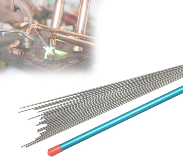 25 Sticks Brazing Rods ，Silver Solder 15% ，9.84″ X0.04″Silver Braz