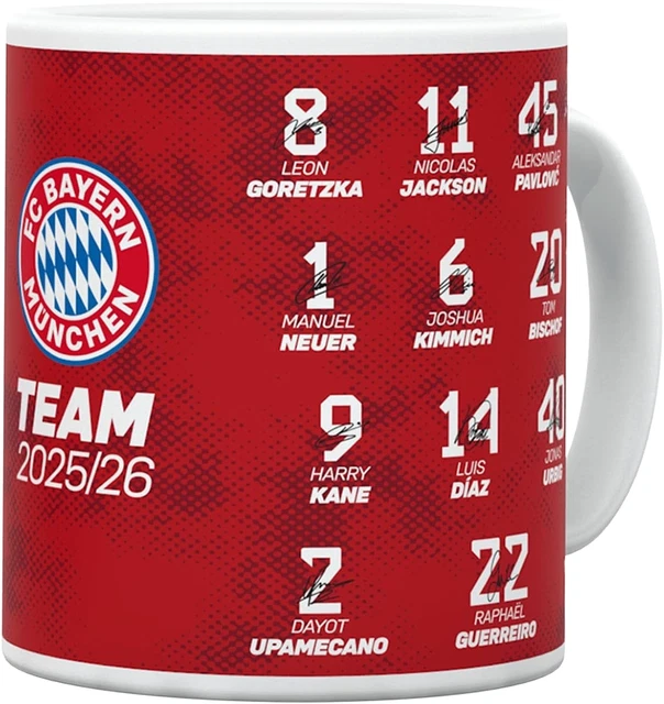 Produktbild von FC Bayern München Geschenkset – Kaffeetasse Mit 2 Waffeln, 0,3 L, Rot-weiß, Spülmaschinenfest, Im Geschenkkarton