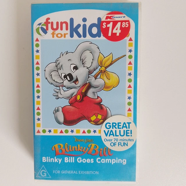 VHS BLINKY BILL - Blinky Bill Goes Camping PAL Video Tape ABC Kids $16. ...