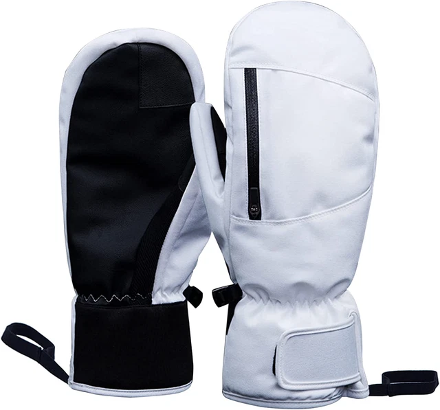 Bseical Ski Mittens Women Waterproof, Golf Mitts Men, Ski Gloves Ladies, Thermal
