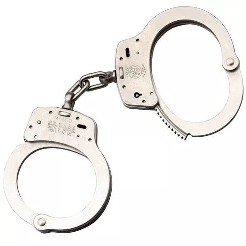 Smith & Wesson 350103 Standard Nickel Police Double Lock Handcuffs Model 100