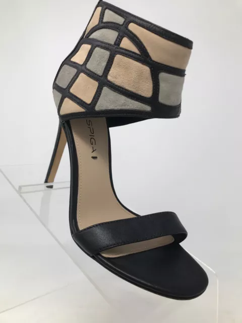 Via Spiga Italy Heels Black Suede Pumps Ankle Strap Zipper Women 6 M EUR 36