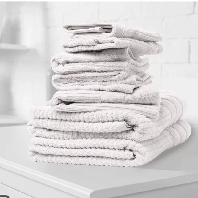 Royal Comfort Eden Egyptian Cotton 600 GSM 8 Piece Towel Pack White 2