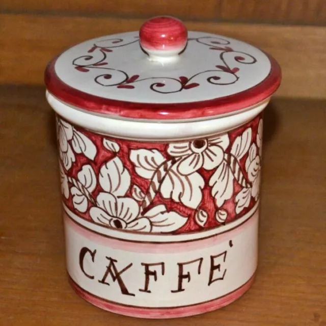 Barattoli zucchero caffe da cucina vintage ceramica porta spezie contenitore