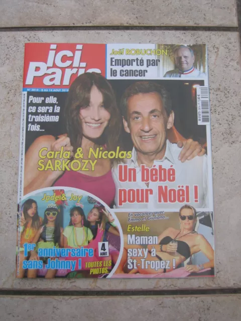 ICI PARIS n° 3814, Jade & Joy, Estelle, Robuchon, Carla & Nicolas Sarkozy, Rider