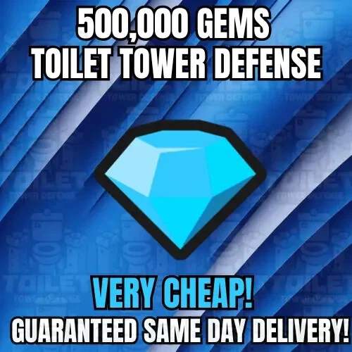 500.000 Diamanti 💎 Per Toilet Tower Defense (TTD) – Consegna Rapida Ed Economica